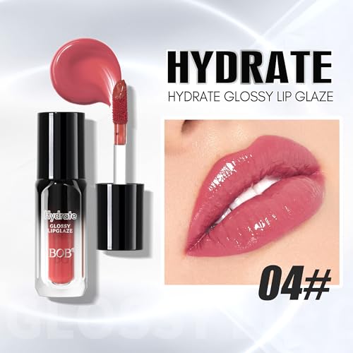 KEKE 2-Pack Glossy Lip Glaze Hydrating Lip Gloss Set Long Lasting High Shine Liquid Lipstick Non Sticky Moisturizing Lip Tint, [Shade 01 + Shade 04], 3ml x 2 — view 6