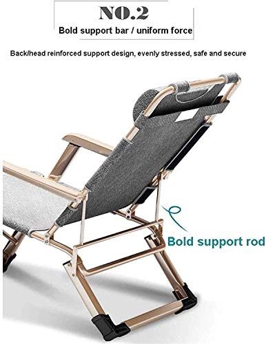 Lit simple pliable de terrasse et chaise de jardin multi-position - 4