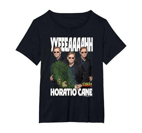 CSI: Miami Horatio Caine Yeah Sunglasses Meme TV T-Shirt, Women's Plus, Black, 5X