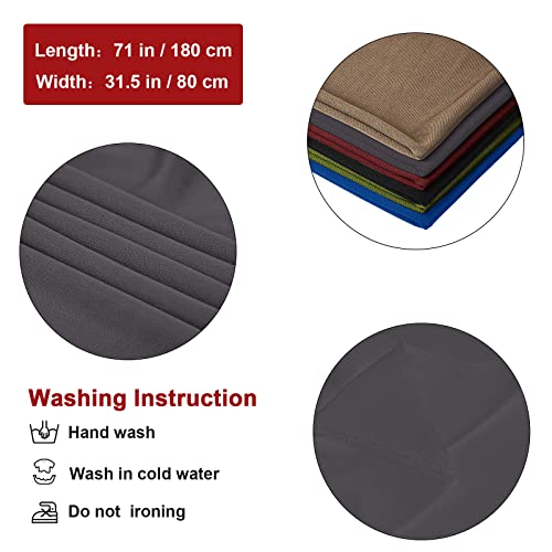 6 Pieces Head Wrap Scarf Turban Long Hair Scarf Wrap Soft Stretch Headwrap Solid Color Turban Tie Headband For Women Girls (Black, Khaki, Wine Red, Army Green, Dark Gray, Blue) #TOP3