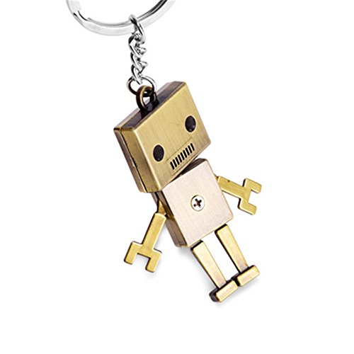 Chaveiro de robô de metal móvel Kawaii chaveiro moderno figura de cristal chaveiro de metal para mul