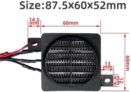110V 400W Heater With Fan AC Thermostatic 1Pcs - 1