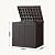 DUMOS 31 Gallon Deck Box, Lockable Outside Storage Box for Outdoor Use, Outside Waterproof Resin Package Delivery Box for Backyard Patio Garden, Brown