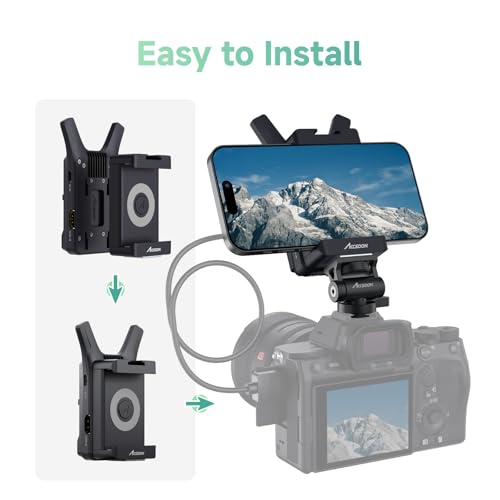 Accsoon CineView Nano Wireless Video Transmitter, HDMI Wireless Camera Transmitter 500FT Range 60ms Latency, Compatible with RS2/RS3/RS3 Pro Stabilizer/Switch/PowerCage, 4 APP Android/iOS Monitoring