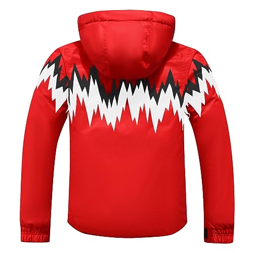 PHIBEE Big Boy's Waterproof Breathable Snowboard Ski Jacket Red/Black 7 - image 3