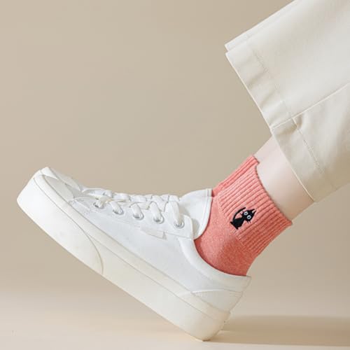 Women's Girls Novelty Funny Crew Socks,Crazy Cute Embroidered Pattern Ankle Sock Cotton,Women's Gift4