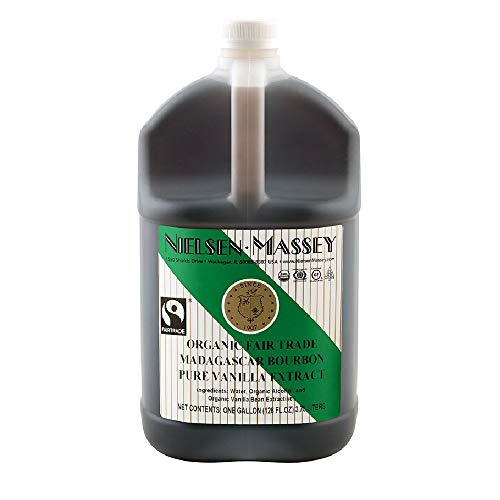 Nielsen-Massey Organic Fairtrade Madagascar Bourbon Pure Vanilla Extract, Gallon