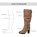 mysoft Women's Wide/Extra Wide Calf Knee High Boots Fashion Chunky Block Heel Pull On Winter Boots with Side Zippers