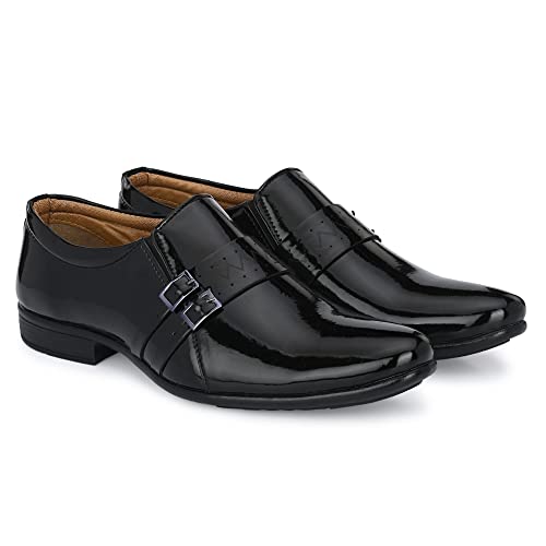 Image of Stylelure Men Synthetic Leather Straps Formal Monk Shoes