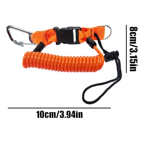 Correa submarina retráctil anti-pérdida para accesorios de buceo y kayak 5