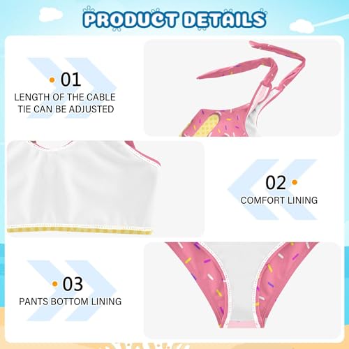 Image of Girls Tankini Swimsuit Bathing Suit Two Piece Bikini Summer Beach Swimwear with Adjustable Strap 3-12 Years
