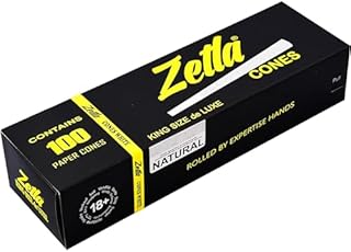 Zetla 100 stożków King Size  wstępnie skręcone tuleje  stożkowe tuleje z filtrem (109 x 26 mm)  Joint Cones King Size  Papier Pre Rollled Papers