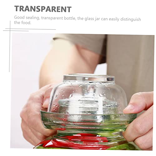 Amazon｜蓋付きガラス瓶 ガラス密閉容器 中国製キムチ瓶 韓国製キムチ