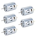 XYRSTOLR 5Pack DC Motor 12V Electric Motor 385 Motor Hair Dryer Motor with Carbon Brush for Rc Car Boat Airplane, DIY Model, Science Project