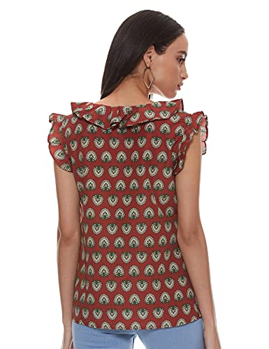 Image of Desi Belle Women's Regular Tops (DBCTTP-6 Maroon XXL)