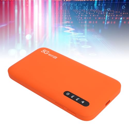 Hotspot Móvel 5G, Roteador Portátil WiFi 6 de Banda Dupla de 2,4 GHz e 5,8 GHz Com Slot para Cartão SIM, Suporte para 16 Dispositivos Conectados para Casa, Escritório, Viagens