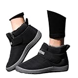 Generisch 2025 Botas de nieve de invierno para mujer, aisladas, hasta la mitad de la pantorrilla, cálidas, con suela suave, cómodas zapatillas de ocio al aire libre para climas fríos niñas 26