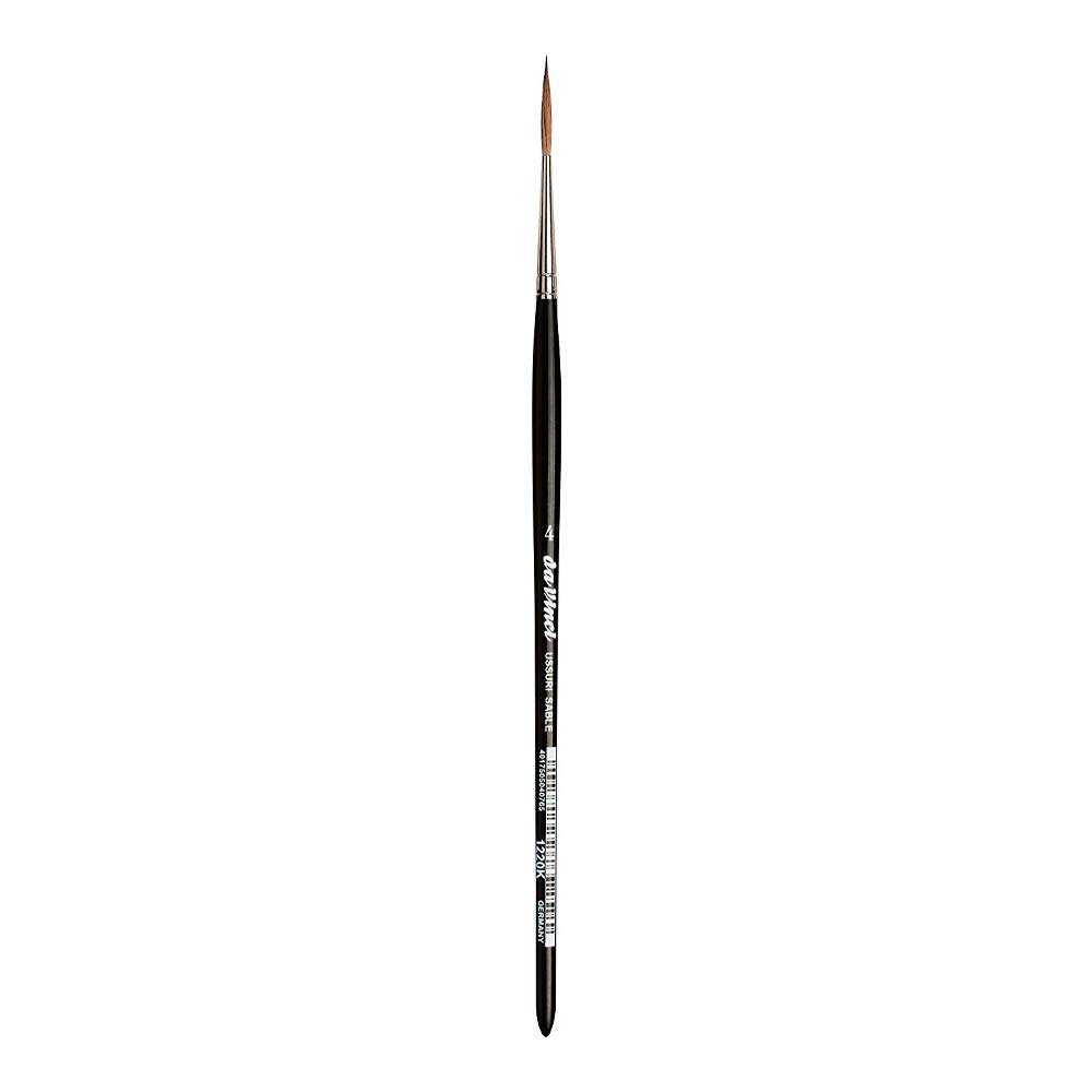 da Vinci Watercolor Series 1220K Liner/Rigger Paint Brush, Round Russian Red Sable, Size 4