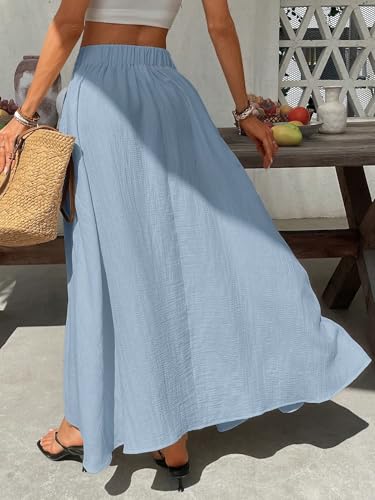 Solid Color Knotted Casual Skirt Basic Women's Summer Casual Vinage Skirt2