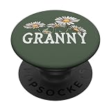 Granny Floral Chamomile Design Mother's Day Gifts Granny PopSockets PopGrip Intercambiabile