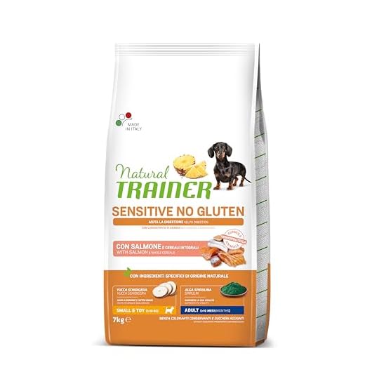 Natural Trainer Sensitive No Gluten Cibo per Cani Adulti con Salmone, 7kg