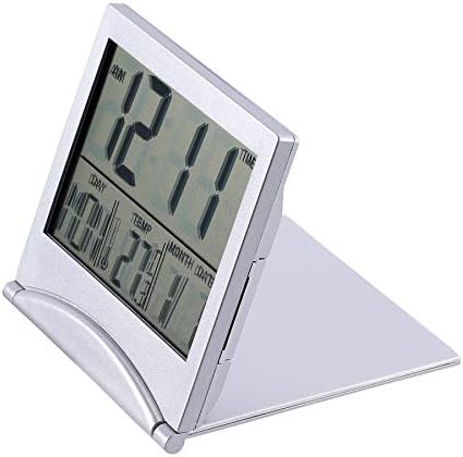 Conijiwadi LCD Display Calendar Alarm Clock Desk Digital Thermometer Cover Flexible Desk Table Clock