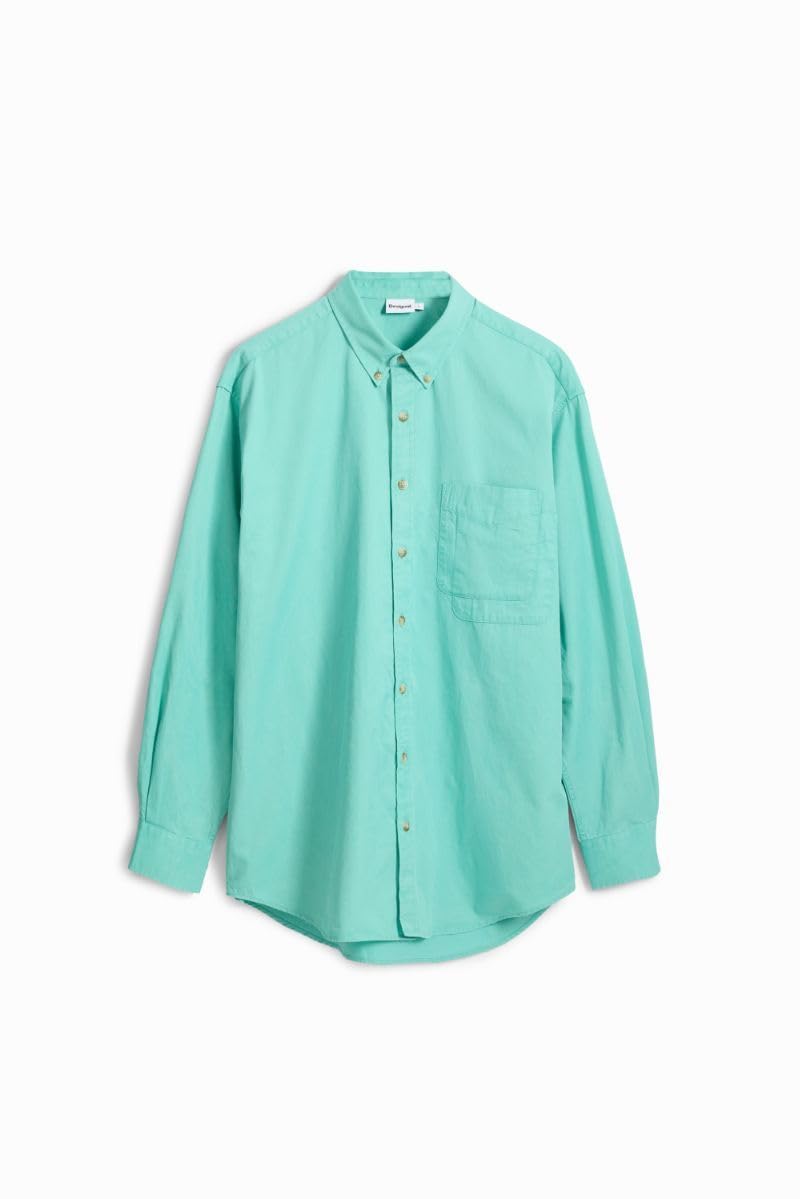 Long-sleeve cotton shirt - GREEN - XL