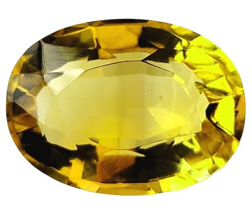 Astro Cart 5 Ratti Certified Yellow No Precious Metal Topacio Piedra para hombres y mujeres