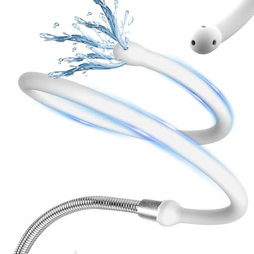 BDSMAGE Silicone Anal Cleaner Enema, 5 Water outlets, Anal Douche Enema Hose, Anal Adult Toys for Anal Cleansing Enemas