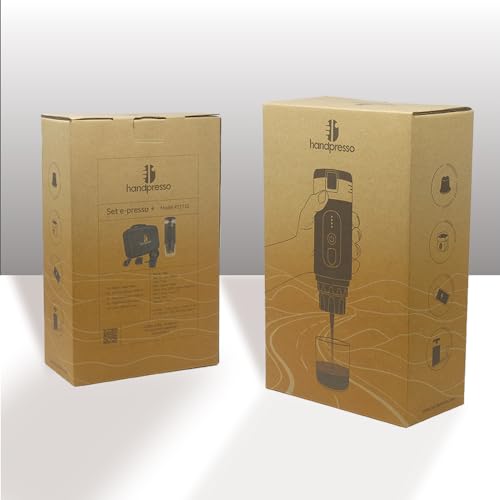 Miniatura 9 de Handpresso Set E-Presso 21712 Cafetera Portátil Alto Rendimiento En Su Maleta Con Batería Recargable Por Usb Tanche Gran Capacidad 80ml Cafetera Viaje Para Cápsulas De Espresso O Café Molido
