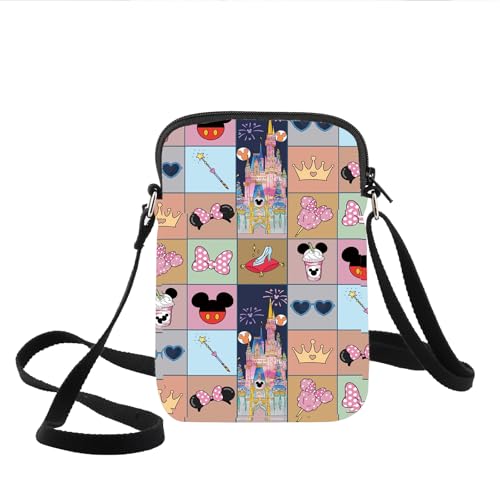 KEYCHIN Enchanted Kingdom Crossbody Bag Mouse Snacks Gifts Meet Me At My Happy Place Shoulder Bag Magical Castle Park Merch