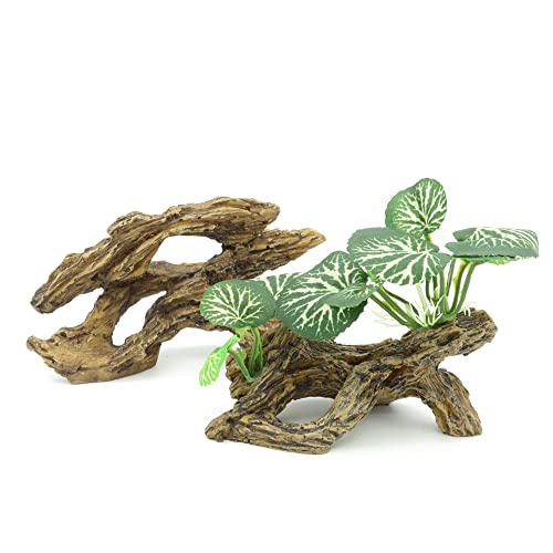 Artificial Driftwood for Aquarium Decor Plastic Plant Branches Ornament for Fish Tank Decorations (Style B)