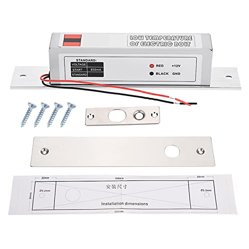 Cerradura Electrónica de Cerrojo Eléctrico NC 7V -18V, Cerradura Mortaja para Puerta, Bajo Consumo y Alta Durabilidad - Automático, Cierre Sólido, Ideal para Control de Acceso