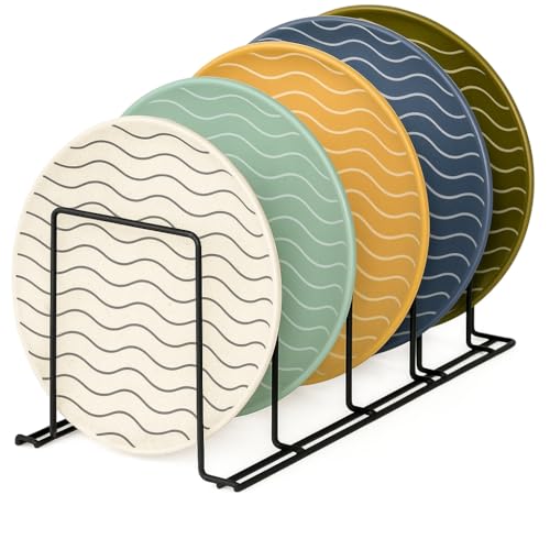 Image of Craft Mshopr Pan & Pot Lid Holder - Space-Saving Kitchen Organizer for Baking Trays and Chopping Boards | 4-Slot Cupboard Rack (L 9 x W 8.5 x H 7 Inches)