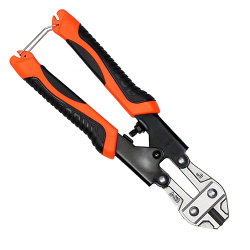 1pcs 8Inch Mini Bolt Cutter,Heavy Duty CR-V Metal Wire Cable Cutters with Ergonomic Rubber Anti-Slip Handle,Heavy Duty Spring Snips Clippers,Strong Bolt Croppers to Cut Wire,Cables,Chains,Small Screws 1 1pcs 8Inch Mini Bolt Cutter,Heavy Duty CR-V Metal Wire Cable Cutters with Ergonomic Rubber Anti-Slip Handle,Heavy Duty Spring Snips Clippers,Strong Bolt Croppers to Cut Wire,Cables,Chains,Small Screws