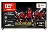 TCL 85X11L Televisor 85 Pulgadas SQD-Mini LED 4K Smart TV, HDR 10000 nits, 14400 Local Dimming, 144Hz Game Accelerator 288Hz FHD, Bang & Olufsen, Dolby Vision IQ, Procesador TSR AiPQ, Google TV