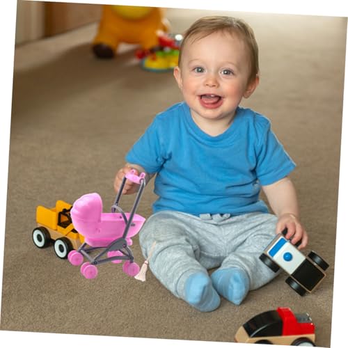 CIYODO 2 Stück Puppenwagen Teiliges Realistisches Design für Rollenspiele Montessori Fördert Kreativität und Hand Augen Koordination für Ab Jahren – Bild 7