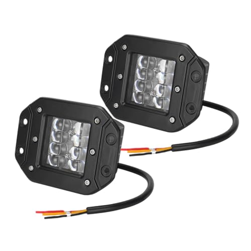 BUGUUYO 2 piezas Luz de Trabajo LED para Coche Faro Integrado para Conducción y Off-road Pack Unidades