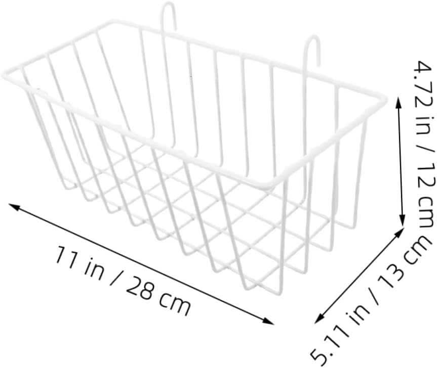 2pcs Hanging Wire Storage Basket for Kitchen Bathroom and Bedroom Sturdy Wall-mounted Organizer for Cosmetics Toiletries and Seasoning Design