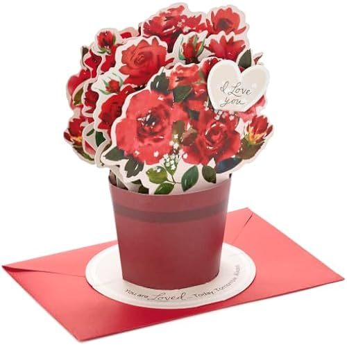 Hallmark Paper Wonder Pop Up Valentines Day Card, Displayable Bouquet (Today, Tomorrow, Always), 699VFE1171