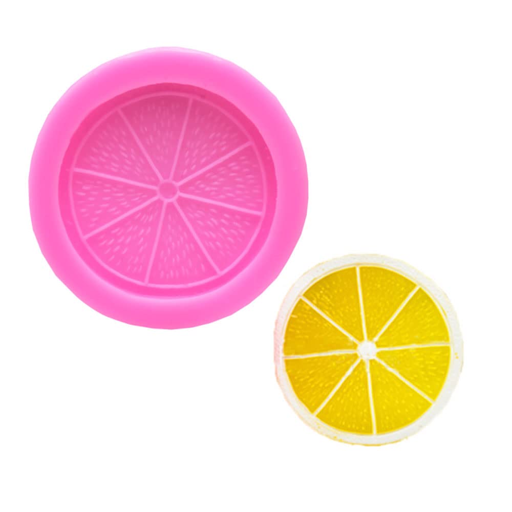 Zixiang Lot De 4 Moules En Silicone Pour Fondant Au Citron, Fraise, Fruits D'été, Fleurs, Bonbons, Chocolat, Tranches De Citron, Moule En Résine Pour Décoration De Gâteaux, Pâte à Sucre, Pâte Polymère