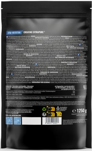 Creatin Monohydrat Pulver – 1,25 kg (1250g) - Ultra Rein – Ansicht 2