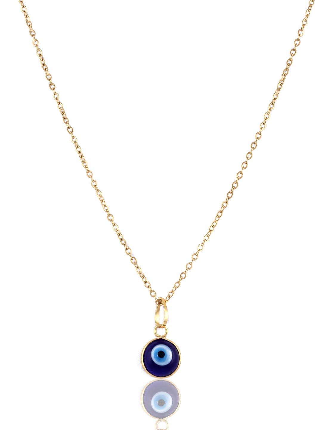 El Regalo Elegant Evil Eye Necklace - Evil Eye Handmade Glass Lamp work Unisex Pendant Necklace for Men, Women, Girls & Boys | Evil Eye Pendant Necklace (Gold) (B09KCGQZDX) Amazon Price History, Amazon Price Tracker