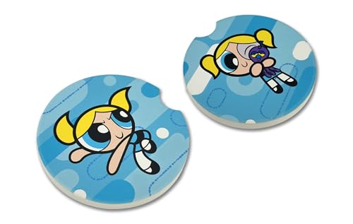 Elektroplate Bubbles Blue Automotive Ceramic Coasters Set of 2