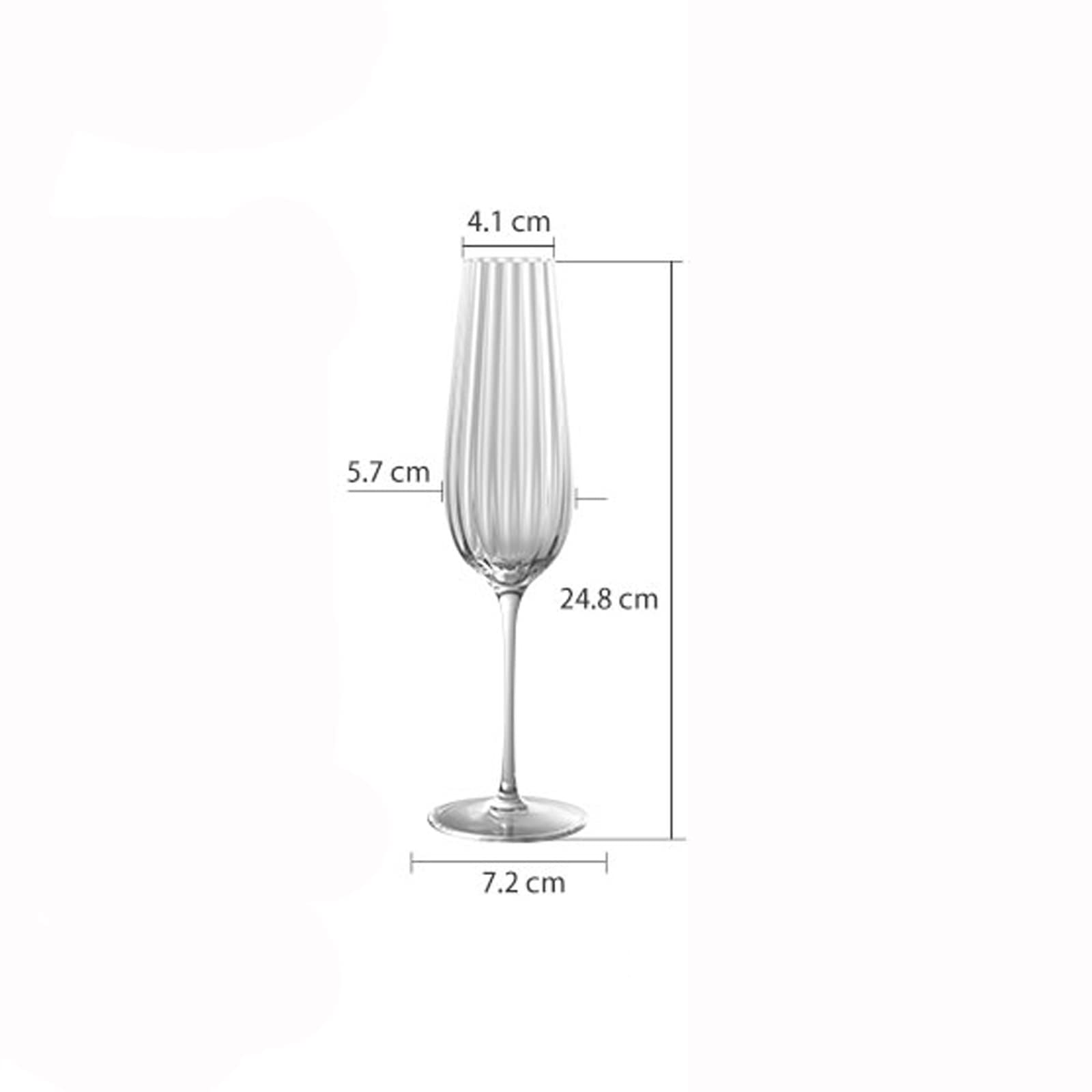 Flûtes à Champagne 230 ml Fine Tige Mince Champagne Ensemble de 4 Verres Verres à Highball en Verre de Cristal Flûte à Champagne Transparente pour Bar à la Maison, Occasions Spéciales Verres à Champag