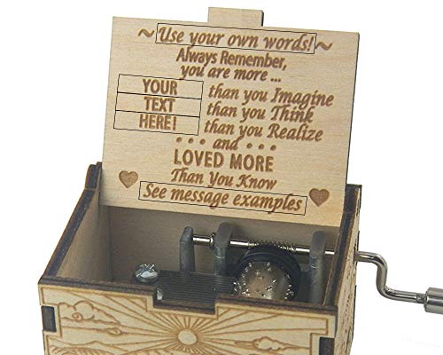 TheLaser'sEdge, Personalizable Fabulous Message Music Box, You are My Sunshine (Artistic Personalized)