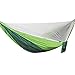 Produktbild Gflyme Camping Hängematte mit Moskitonetz, bewegliches leichtes Parachute Doppelhängematte für Outdoor Backpacking Wandern Reisen, Veranda, 290 * 140 cm,Green b