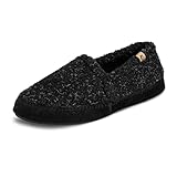 Acorn Mens Acorn Men's Moc with Premium Memory Foam, Black Berber, 10.5-11.5