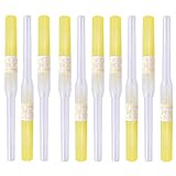100pcs Catheter Piercing Needles, Body Piercing Needle IV Catheter Needles 20G Disposable Sterile Ear Nose Piercing Needle Stainless Steel Hollow Needles for Lip Tongue Belly Navel (24G/0.5mm)
