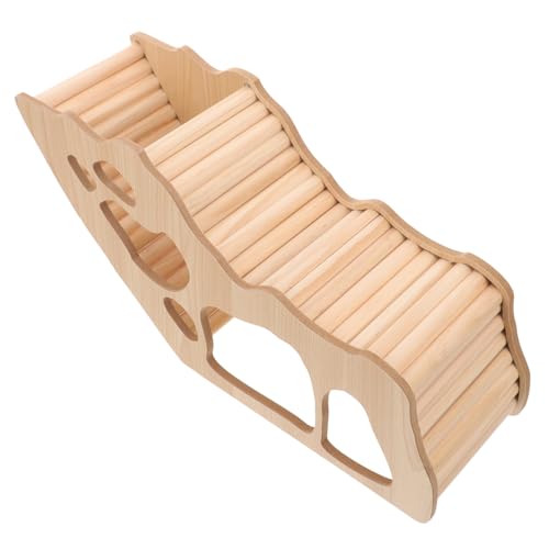 SEWACC 木製ハムスター隠れ家 小動物用耐久性天然木製遊び場 多機能巣箱 ハムスターの隠れ場所 かじり木遊びと探検用 小型ペット用